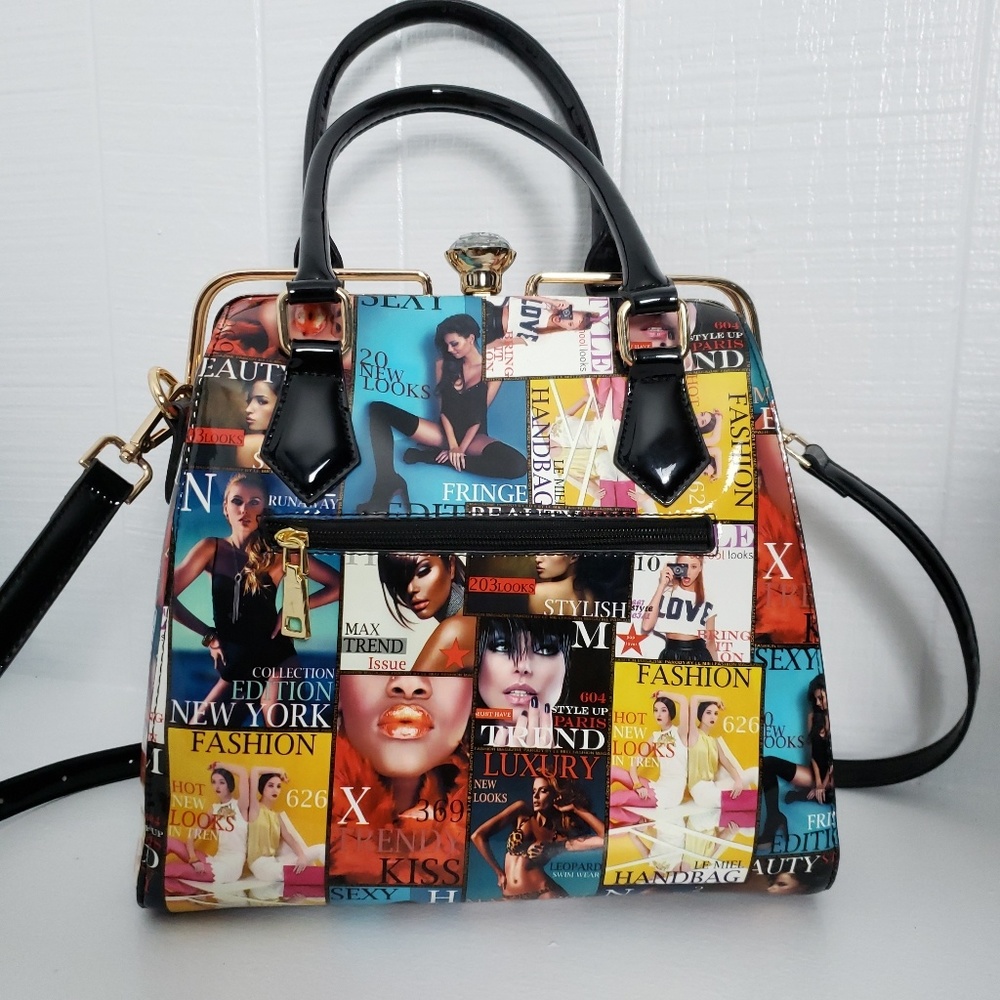 Magazine Cover Collage Handbag